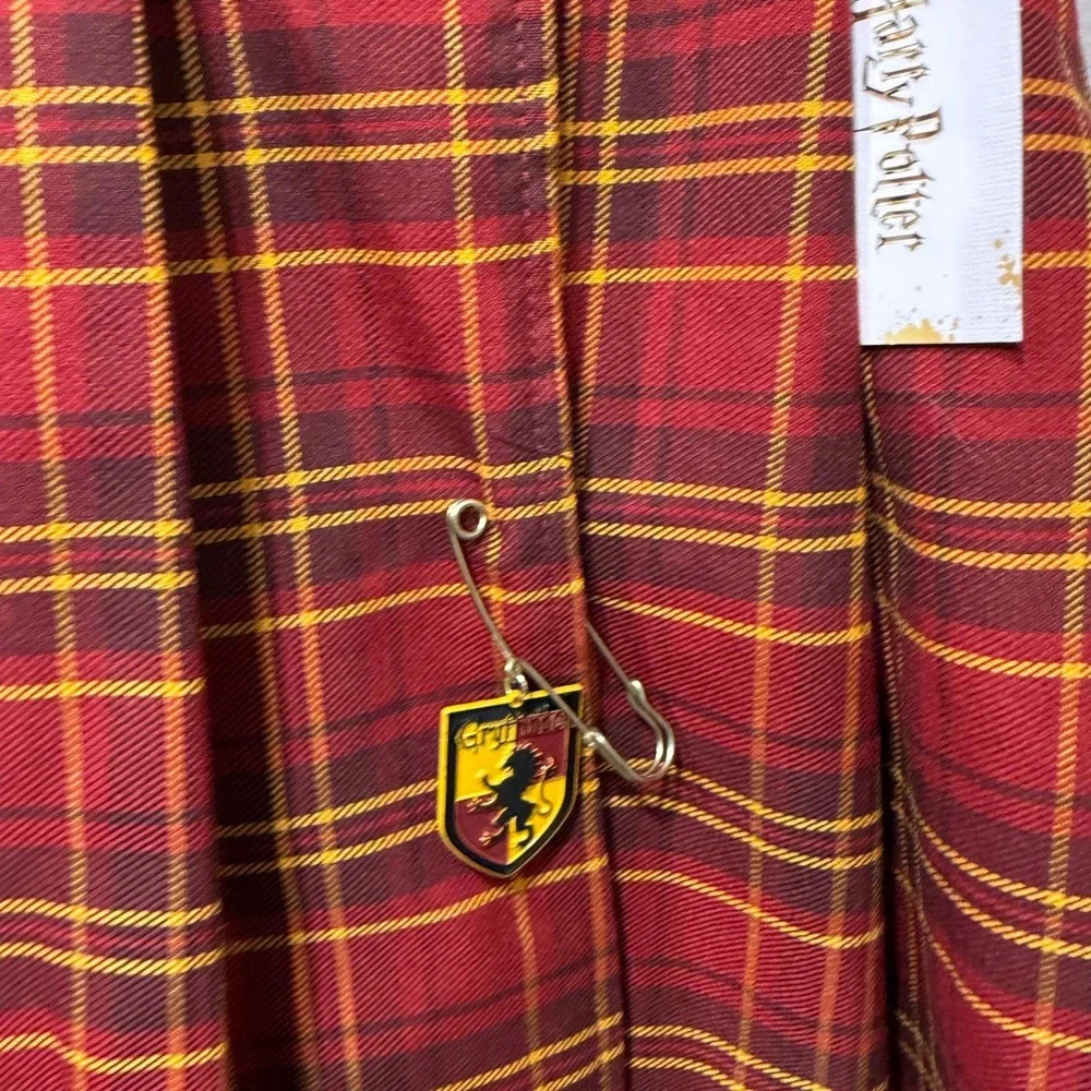 Harry Potter Gryffindor Plaid Skirt Pleated Mini NWT‎ Red Gold Lrg Hermione - Picture 5 of 13